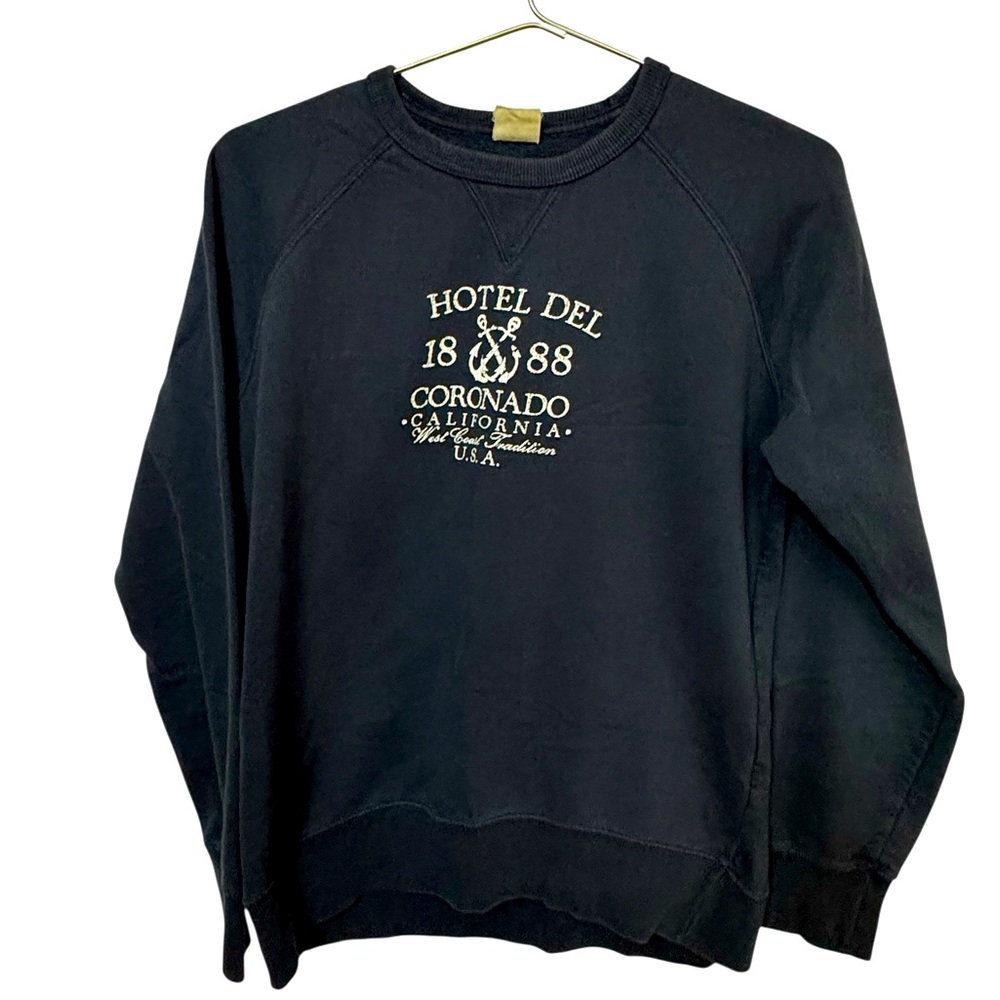 Vintage Navy Hotel Del Coranado San Diego Gear Women’s S Crew Neck Sweatshirt